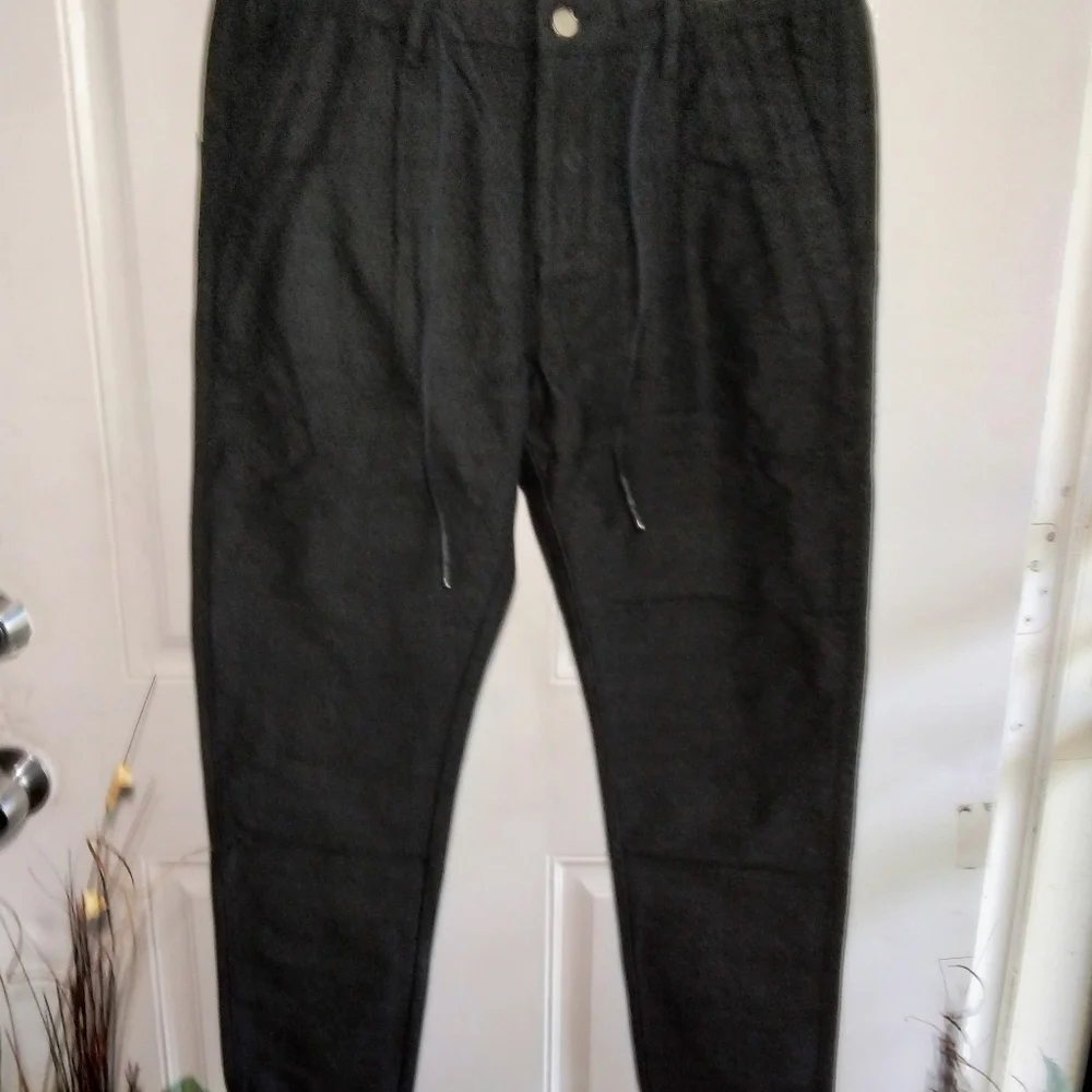 NWT Maximus Dutti 1982 Black Casual MD Sport 99%Cotton Slim Fit Pants Size 34